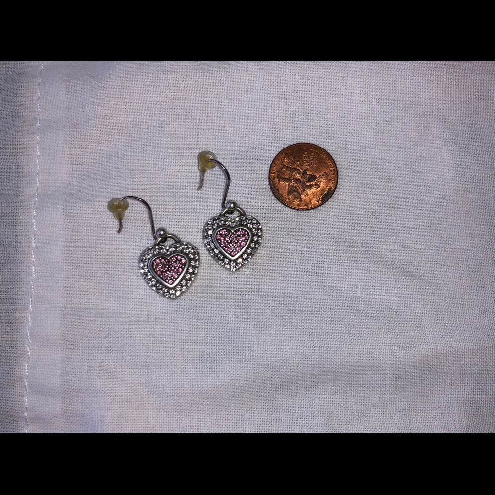 Brighton pink heart earrings
